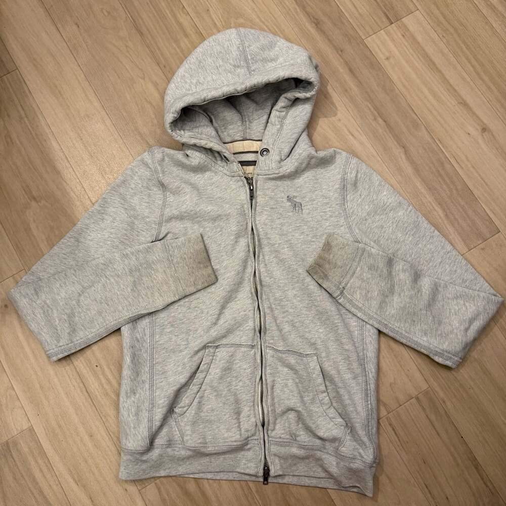 Abercrombie & Fitch Y2K Gray Full Zip Hoodie Size Large